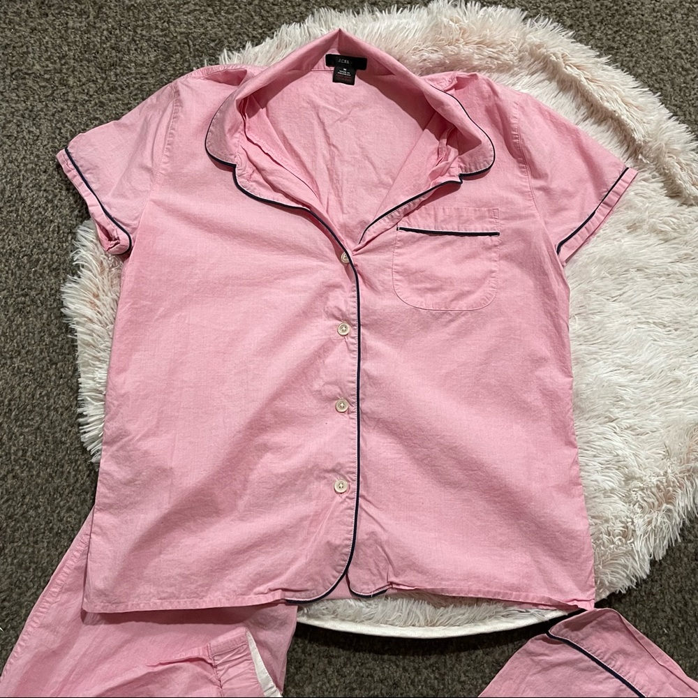 J. Crew cotton pajama set, pink - size Med. - Picture 3 of 8